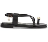 SANDALIA DEDO CRUZADA ETIKA 10074 GAVDOS, MUJER NEGRO