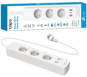 Tapo P300 Regleta inteligente de Wi-Fi con 3 Enchufes y 3 USB, Carga rápida de 18 W, Compatible con Alexa y Google Home, Regleta Alexa Programable con Función de Temporizador