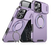 for iPhone 16 Pro Max Slide Camera Protection Magnetic Stand Phone Case for iPhone 15 14 13 Pro 11 Defender Cover