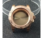High-quality Silvery Black Case have inner ring 40.5mm watch men's case FIT NH34 NH35 NH36 movement Automtaic Watch Box