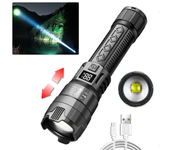 Powerful ST-35 LED Flashlight Battery Display USB Rechargeable LampTelescopic Zoom Torch Light Outdoor Camping Flash Light