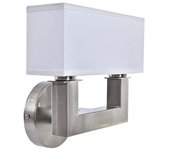 Lámpara de Pared DKD Home Decor Plateado Metal Poliéster Blanco 220 V 40 W (25 x 14 x 24 cm)