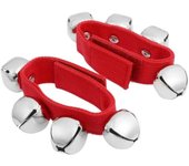 2 campanas musicales navideñas con cascabeles de muñeca, sonajeros de muñeca de tambor para niños principiantes (rojo)