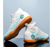 Men's Sports IC Indoor Flat Bottomed Football Shoes Adult High-Tops Wear Resisting Training Shoes Teenagers Non Slip Shoes