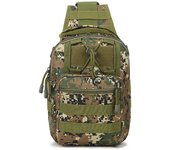 Bolso de pecho pequeño mejorado, bolso de mensajero táctico de un solo hombro para deportes al aire libre y ocio