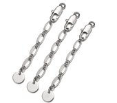 2pcs 18K Gold Plated Brass Extension Tail Chain With Lobster Clasps Connectors For DIY Bracelets Necklaces Jewelry Accessories