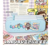 labubu stationery pencil case large capacity high value girls pencil case students cute cartoon labubu stationery case