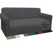 Funda de Sofá Súper Gruesa Fundas para Sofá Impermeables 3 Plazas Protector de Sofá Antideslizante(3 Plaza,Gris)