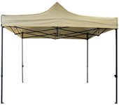Cenador Rebecca Aneto 3x3 m Poliéster Metal Beige Negro Parcialmente montado