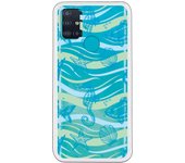 Funda compatible con Samsung Galaxy M51 - Patron caballitos de mar