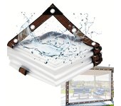 Lenas transparentes impermeables con ojales, para Patio, Para encofrar invernadero, Porche, dosel, Planta, Camping, 1 UD.