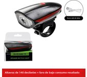 Bicycle Lantern Light Front with Horn USB Rechargeable Lamp Cycling Lamp Electronic Scooter Bell Flashlight MTB Bike Accessories
