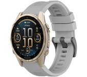 Correa de Silicona para Garmin Fenix 8 - 43mm / Fenix 7S / Fenix 6S / Descent MK2S / Instinct 2S, Banda Básica Conectores Quickfit 20mm