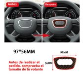 Carbon Fiber Car Steering Wheel Ring Sticker Trim For Audi A3 A4 A5 A6 A7 A8 Q2 Q3 Q5 Q7 Q8 RS3 RS4 RS5 RS6 RS7 S3 S4 S5 S6 TT