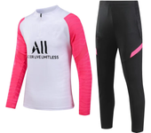 new children's clothing tracksuit boy girl pink Parisians Fans  Half Zipper Jacket Training wear games Jerseys Kids Soccer Kit