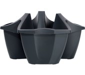 Prosperplast Maceta CROWN 16L - Alta Capacidad - Diseño Elegante - Resistente a la Intemperie