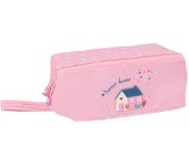 Estuche Escolar Glow Lab Sweet home Rosa 22 x 10 x 10 cm