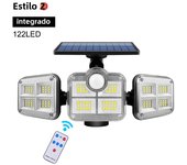 Lámpara Solar Ajustable Con Cabeza De Iluminación Amplia IP65 Impermeable 20W 122/333LED Luz Solar Super Brillante Para Exterior E Interior