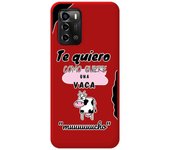 Funda Silicona Líquida Roja para ZTE Blade A72 diseño Vaca Dibujos