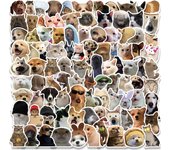 10/30/50/100pcs Kawaii Cat Dog Funny Animal Meme Stickers Cute Decals Decoration DIY Skateboard Scrapbook Laptop Car Kids Toy