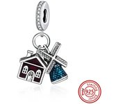 Hot Sale 100%925 Sterling Silver Luggage box Lipstick Small Stars Bead Charms Fit Original Pandora Bracelet DIY Women Jewelry