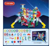 Light Magnetic Tiles Building Blocks for Kids, 3D Clear Educational STEM Building Toys, Magnetic Marble Run Blocks Toys for Kids