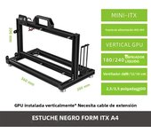METALFISH ITX A4 Aluminum Open Frame Case, Vertical GPU, 240mm Cooler, Mini-ITX Compatible, DIY Gaming PC