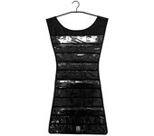Niucom Vestido organizador de joyería y bisutería funda almacenamiento para joyas y accesorios para armario con percha, organiza pulseras, anillos, pendientes