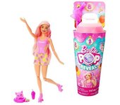 Mattel Barbie - Pop Revel: Fresa - Slime Rosa y Cubitos de Hielo - Incluye Patines y Bebida - Pelo Largo y Rosa