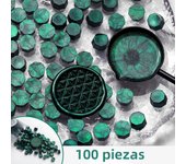 100pcs Aurora Borealis Octagonal Wax Seal Beads,Navy Blue Fiery Paint Wax Grain Glitter Polariser Stamp Sealer Wax for Letter