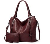 Bolso de mano grande para mujer, bolso de mano de cuero suave, bolso bandolera de gran capacidad para mujer