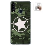 Tumundosmartphone Funda Gel Tpu para Samsung Galaxy A20s diseño Camuflaje 01 Dibujos