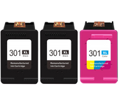 Cartuchos de tinta 301XL Cartuchos de tinta para HP 301 XL 2Negros Y 1Color  para HP Deskjet 1000 1010 1050 1050A 1510 2050 2050A 2540 （2Negros Y 1Color ）