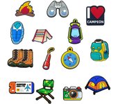 14-19pcs/set Camping Series Beautiful Scenery for Cartoon Shoe Charms Accessories for Classic Clog Kids Gifts