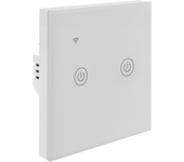 Interruptor inteligente táctil doble en color blanco compatible con Google Home, Alexa y IFTTT - BeMatik