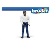 Bruder - Modelo Hombre Piel Oscura - Correpasillos Escala 1:16 - Detalles Realistas