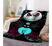 Horror Corpse Bride Blanket Soft Warm Throw Blanket for Bed Sofa Queen Size Halloween Decor Scary Movie Blanket Birthday Gifts