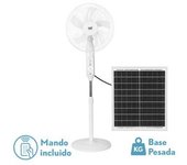 FABRILAMP - Ventilador DC de Pie Solar Clima Blanco 30W con USB