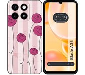 Tumundosmartphone Funda Silicona para Zte Blade A35 / A55 diseño Flores Vintage Dibujos
