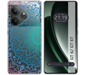 Tumundosmartphone Funda Silicona Transparente para Realme GT 6 / GT 6T 5G diseño Mandala Dibujos