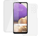 Tumundosmartphone Funda Completa Transparente Pc + Tpu Full Body 360 para Samsung Galaxy A32 5G