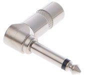 FGNS Conector de audio de 1/4 pulgadas de ángulo recto de 90 grados, conector macho de 6,35 mm, conector macho de soldadura para cables de altavoz/guitarra/micrófono.
