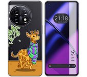 Funda Silicona Transparente para Oneplus 11 5G diseño Jirafa Dibujos