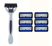 Razor Classic 6 Layer Safety Razor For Men's Shaving Women's Hair Removal Shaving Blades Manual Shaver