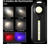 LED Red Blue Shoulder Police Light with Clip USB Charging Flashing Warn Safety