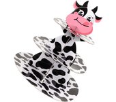 Soporte para tartas con estampado de vaca, decoración para fiestas de vacas, galletas de animales, cupcakes, soporte para tartas de 3 niveles, soporte para tartas de cartón, estampado de vaca, animal