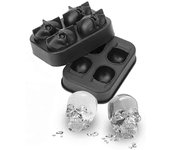 Moldes de silicona para cubitos de hielo, molde para cubitos de hielo, molde para hacer cubitos de hielo, molde para hacer cubitos de hielo, herramientas de cocina con embudo para cócteles y bourbon (8 bolas)