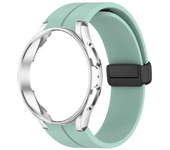 Original Silicone Strap For Samsung Watch 5/4 40 44mm Watch 5 Pro 45mm Magnetic Buckle Band+Case Galaxy Watch 4 Classic 42 46mm