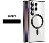 Magnetic Plating Cover Clear Case For Samsung Galaxy S23 Fe S24 Plus S25 Ultra Apple Magsafe Silicone Cases Lens Protect Glass