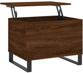 vidaXL Mesa de centro madera contrachapada 60x44,5x45 cm Blanco, Negro, Blanco brillante Mesita de Salón o Comedor o Auxiliar Mesa de Café Meuble Salón